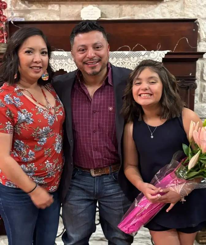 Anthony and Cristina Olvera with their daughter Sofia